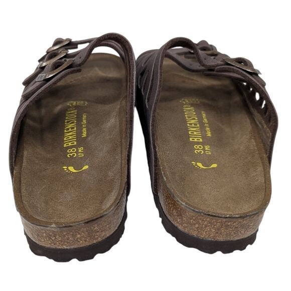 Birkenstock Toronto Sandals Brown Size 8 Women New in Box Leather Strappy Slides - Picture 6 of 9